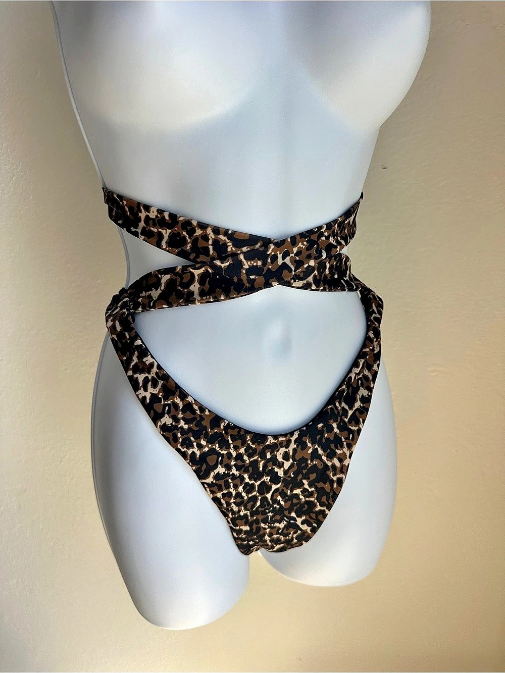 Leopard Print String Bikini - Picture 9 of 10
